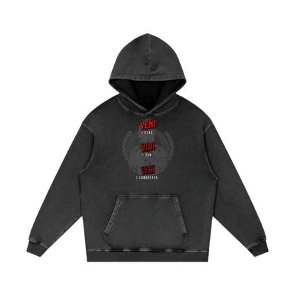 VENI VIDI VICI Acid Wash Oversize Hoodie